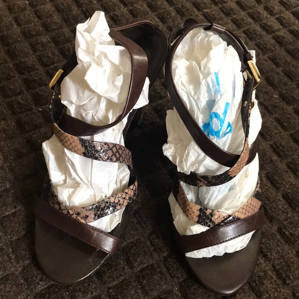 Crisscrossed Sandals.